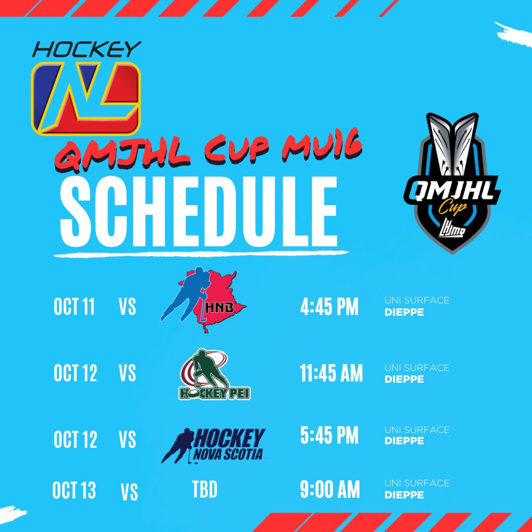 Travelling to Dieppe NB to compete at this years QMJHL Cup tournament representing <a href="/hockeynl1935/">Hockey NL</a> with a great coaching staff and very talented pool of players