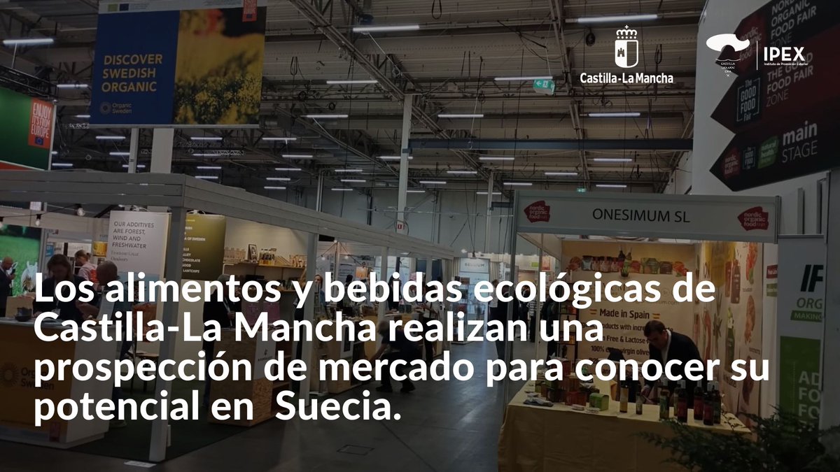 ¡El sabor de los productos de Castilla-La Mancha llega a Suecia! Nuestras empresas de alimentos y bebidas ecológicas han descubierto un gran potencial en este mercado. 
ipex.es/entrada-person…