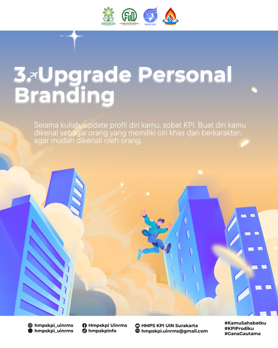 hmpskpi_uinrms's tweet photo. Gimana sih cara jadi Mahasiswa yang
keren?🤔

Kok bisa ya ada orang-orang di kampus yang keliatan kece banget dan punya personal branding yg kuat??🫣
yukk simak tiga poin berikut ya!!
#KamuSahabatku #KPIProdiku https://t.co/bRKWxSra7m