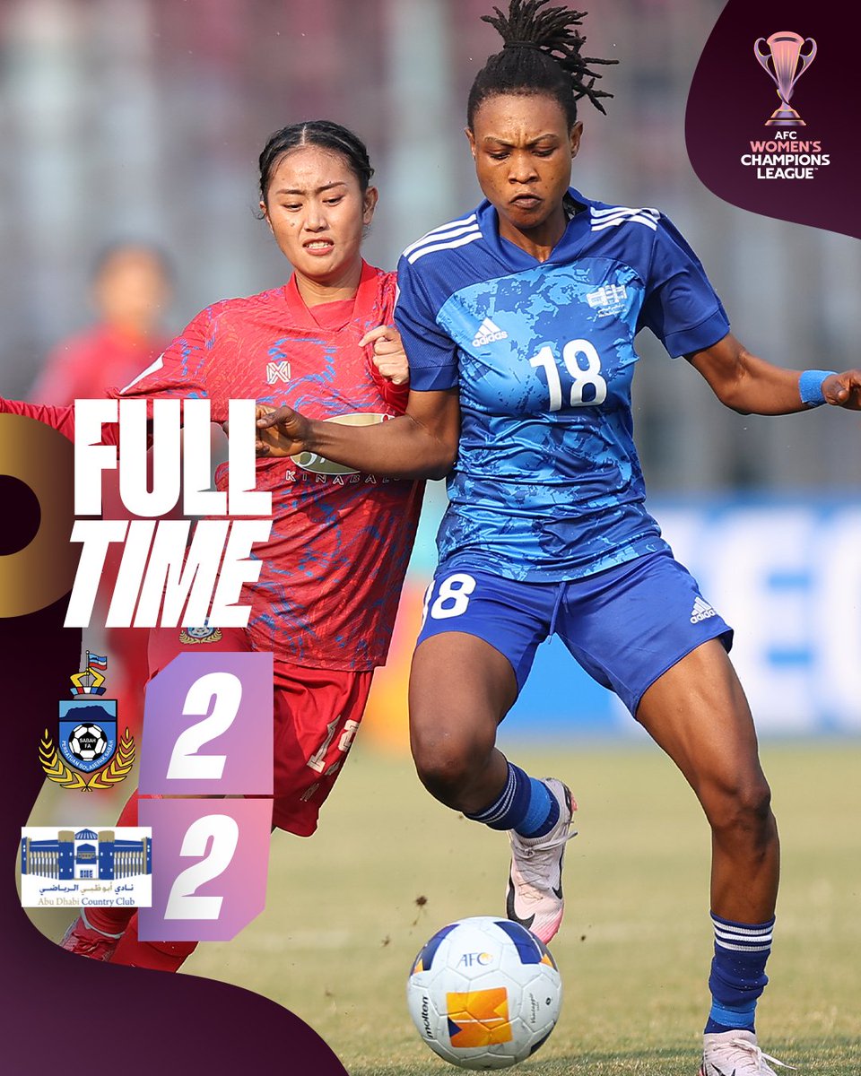 FT | 🇲🇾 Sabah FA 2️⃣-2️⃣ Abu Dhabi Country Club 🇦🇪

Sabah bow out from their maiden #AWCL with a battling performance! 

#SFAvADG