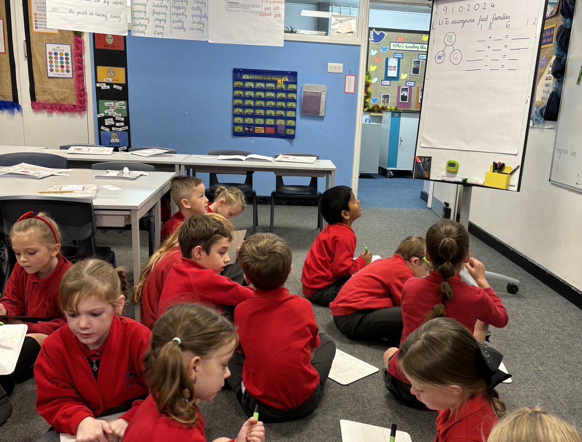 Robins have been identifying addition and subtraction calculations using fact families. After our lesson, we used the progress line to help us self-assess our understanding. ➖➕🟰

<a href="/IPAT_Edu/">The Inspire Partnership</a> <a href="/carpenter_rob/">Rob Carpenter</a>