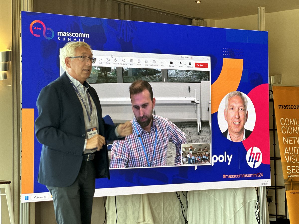 📷 ¡Ya estamos de vuelta tras la pausa para el café en #masscommsummit24!

Gerard Segura Torrents de <a href="/PolyCompany/">HP Poly</a> y su compañero Pablo presentan sus soluciones innovadoras para videoconferencias. ¡No te lo pierdas!

#Innovación #Videoconferencia