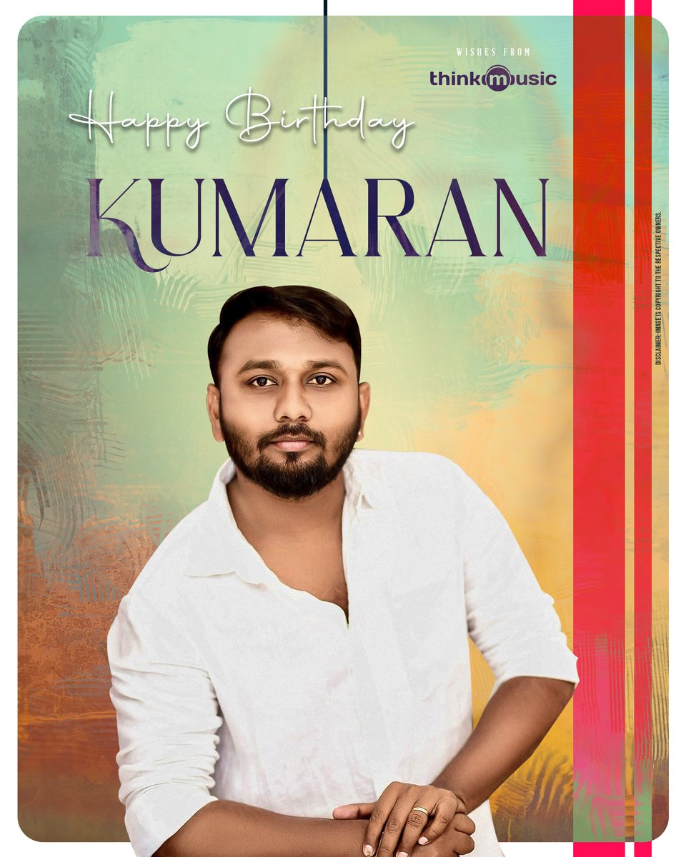 thinkmusicindia's tweet photo. Wishing a very happy birthday to the talented director, @DirKumaran 🥳 May this year be filled with even greater success and creative endeavors.❣️

#HBDKumaran #Thinkmusic https://t.co/HAidxmBdtg