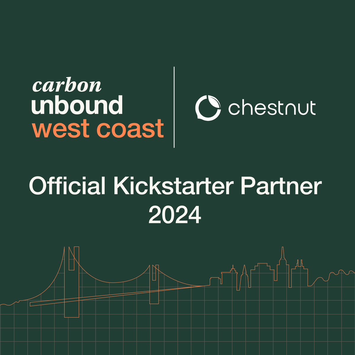 #CarbonUnboundWestCoast2024 Kickstarter Partner Announcement 🤝 Chestnut Carbon 🌰

Chestnut develops #NbS projects, certified by <a href="/goldstandard/">Gold Standard</a>, to help reforest thousands of acres in the US, removing millions of tons of CO2. 

Learn more at ChestnutCarbon.com 👈
#Carbon