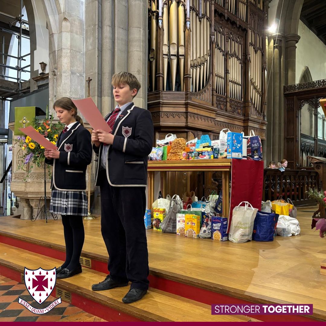 SAnselmsPrep's tweet photo. On Monday, we came together to celebrate Harvest Festival!
A huge thank you to everyone who generously donated food for the Harvest, and to Canon Tony for a beautiful service.
We enjoyed a fantastic performance by the Chapel Choir and brilliant readings from four of our pupils. https://t.co/VtafpmtGbL
