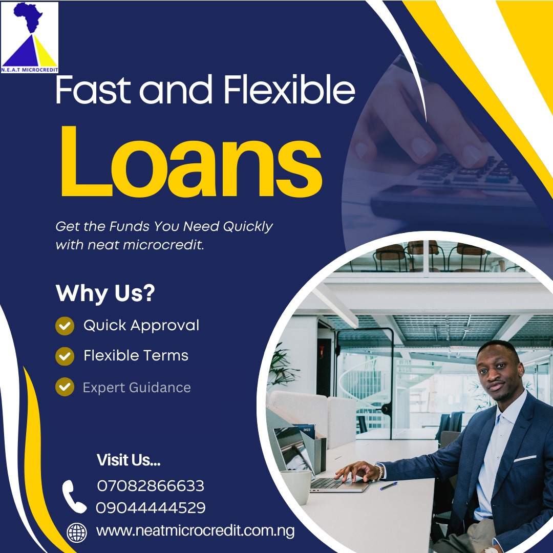Neatmicrocred's tweet image. Elevate your business with NEAT Microcredit funding.
Experience swift, reliable, and flexible funding tailored to your needs, along with expert guidance to drive your success. Let us support your journey to thrive!

#NEATmicrocredit 
#SwiftFunding 
#ReliableSupport 
#Flexible