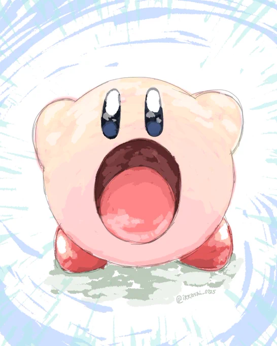 すいこみ!!!! #カービィイラスト #カービィ