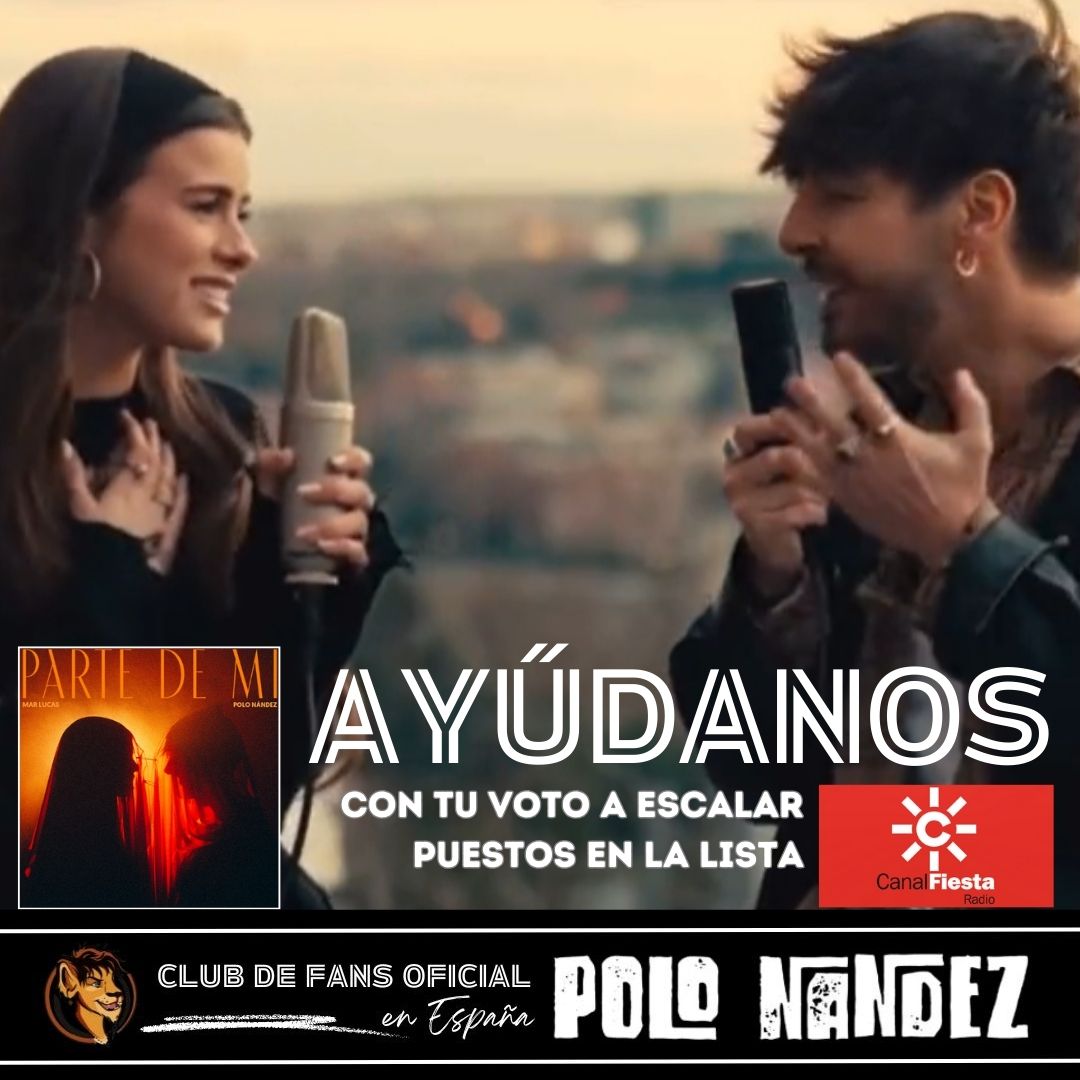 polonandez_cfo's tweet photo. 09/10/2024
¿Votamos juntos para que #PARTEDEMI sea Nº1?
Envia tu nota de voz al 608098351
🔸Haz RP y deja tu voto en este post
🔸No olvides seguir a la emisora
➡️Voto para que #N1CanalFiesta40 de @canalfiesta sea PARTE DE MÍ de #POLONANDEZ y @MarLucasVilar1 https://t.co/BswpMyJwAu