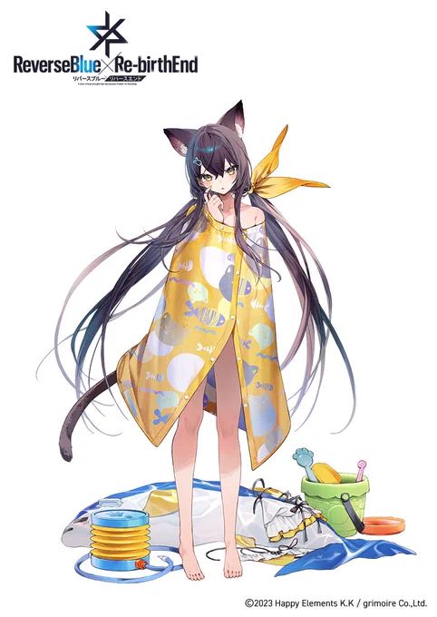 『リバースブルーxリバースエンド』にて「シオン サマー」のイラストを担当させていただきました!よろしくお願いします〜 #リバースブルーxリバースエンド  #リバxリバ 