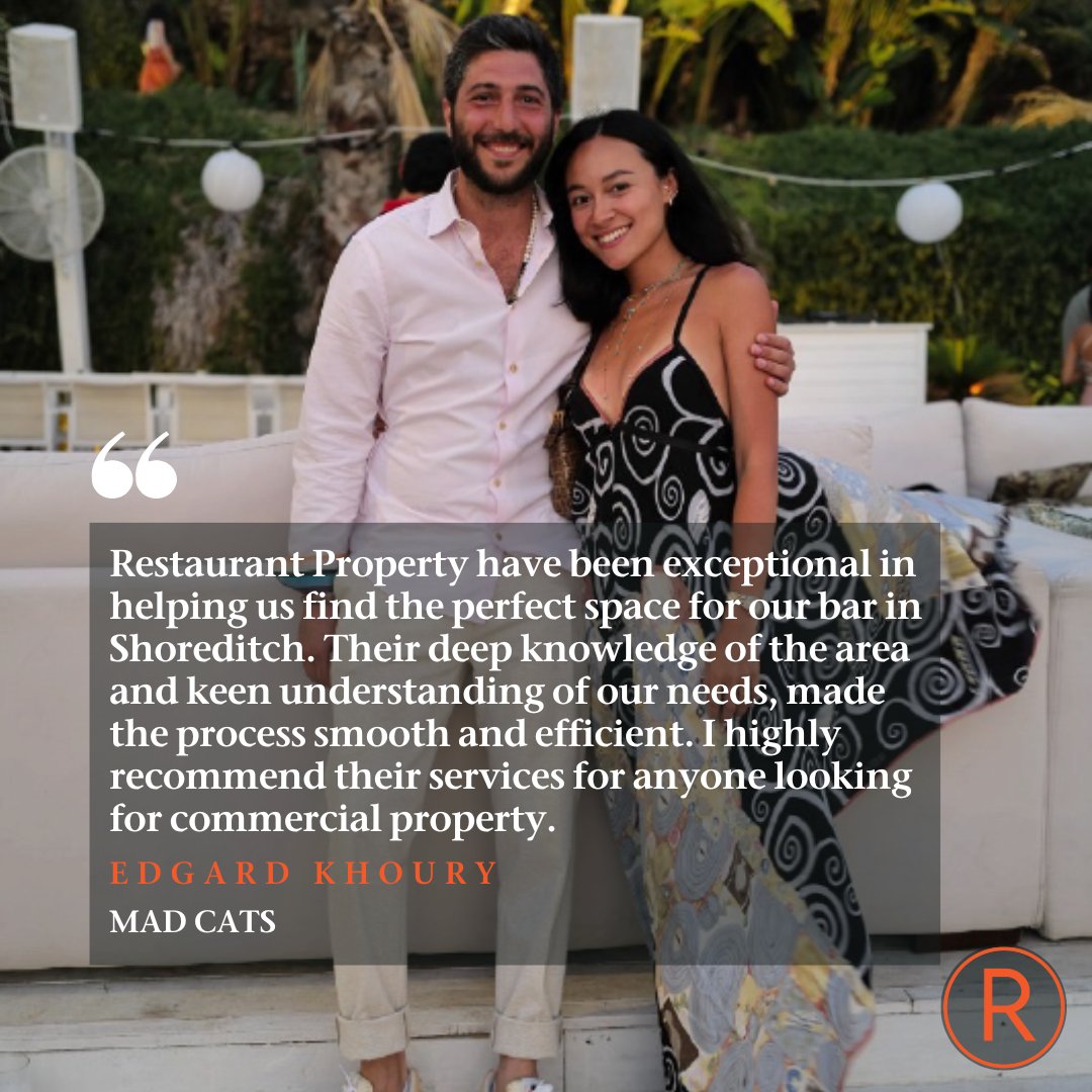 Restaurant Property are pleased to share this outstanding review from Edgard Khoury of Mad Cats.

It was a genuine pleasure supporting the team in securing the ideal location for their vibrant, music-driven bar concept in Shoreditch.

📍 107 Redchurch Street, London, E2 7DL