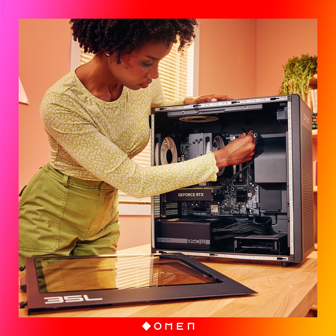 Easy Access sorgt dafür, dass du schnell an die Hardware in deinem #OMEN35L rankommst. Und ist besonders praktisch für einen regulären CleanUp! Wann ist der nächste Spa Day für euren PC geplant? #OMEN #CleaningDay #PCCover