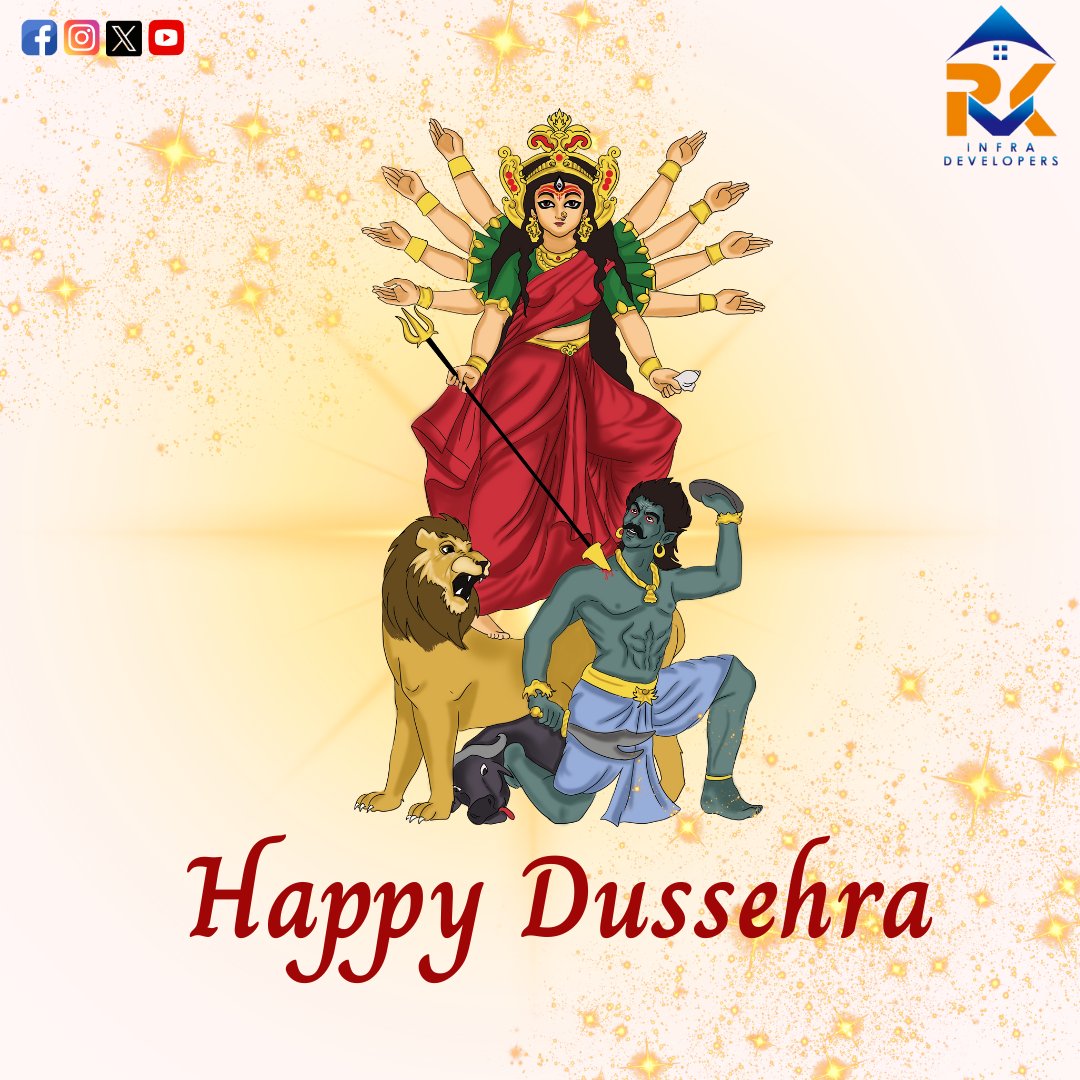 PVKinfra's tweet image. May the victory of good over evil bring you joy, success, and prosperity. Wishing you a Happy Dussehra! 🎉✨

#pvkinfradevelopers #pvkinfra #pvk #HappyDussehra #dussheracelebration #dussheravibes #FestiveVibes #FestiveSeason #durgapuja #durgamaa #durgadevi