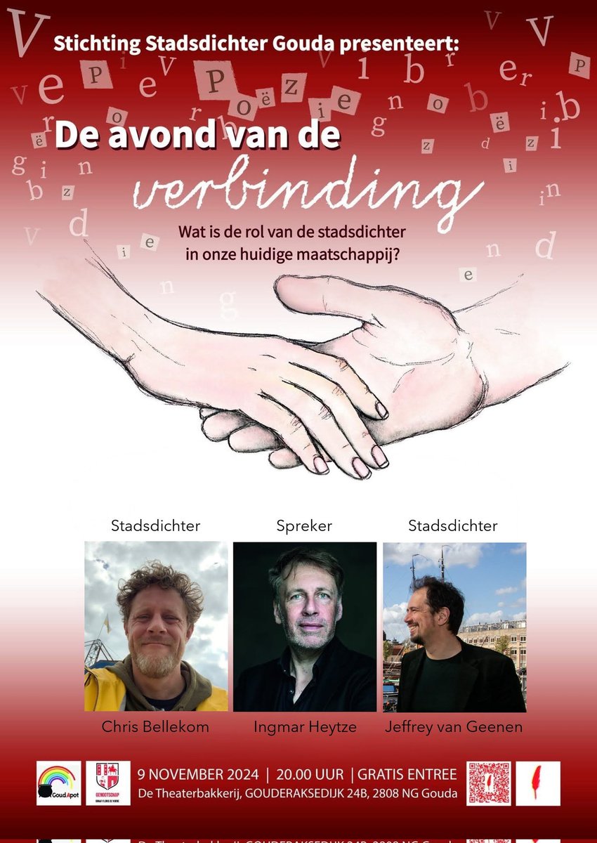 Nog 31 dagen Jeffrey van Gouda, stadsdichter Van Geenen - en dan is het aan zijn waardige, baardige taalvaardige opvolger, Chris Bellekom. Kom je ook naar de Theaterbakkerij, met o.a. <a href="/ingmarheytze/">Ingmar Heytze</a> ?

#stadsdichter