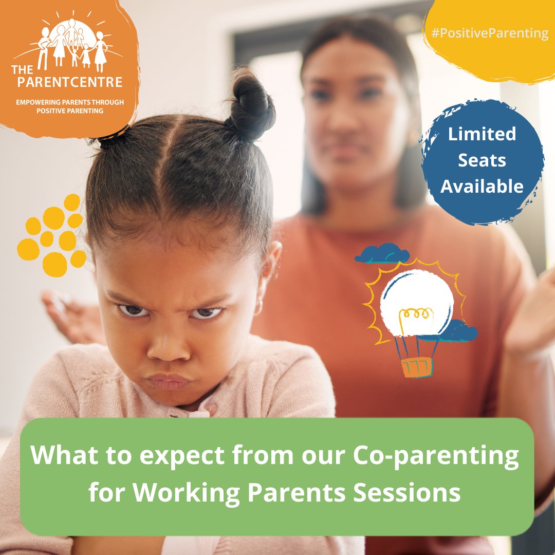 Our Co-parenting course for Working Parents on 9 &amp; 16 November covers topics to include: 

• Self-awareness of the co-parent
• Introduction to co-parenting
• Challenges in co-parenting
• The way forward

Save by grabbing an Early Bird Ticket > theparentcentre.org.za/co-parenting-w…