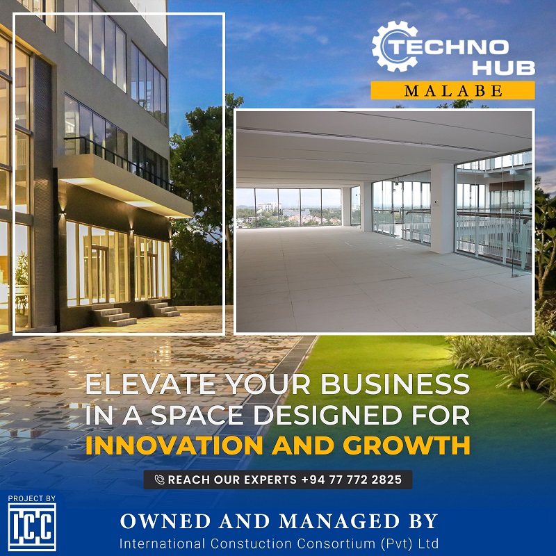 iccsrilankaLK's tweet image. Transform your workspace at Techno Hub Malabe! 🌿✨

✅ Car parking
✅ Daycare facilities
✅ Easy highway access

Contact 📞 0777722825! 

#TechnoHub #Malabe #ICCBusinessCenter #Kohuwala #ProfessionalExcellence