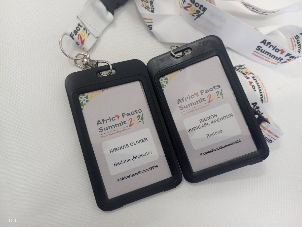 BadonaBenin's tweet photo. Badona se ressourcer à l'Africa fact summit à Accra pour contrer la désinformation au Bénin.
#FactCheck  #AfricaFactSummit #Accra

@Paff_Africa @AfricaCheck_Fr https://t.co/exdh0wsTyg