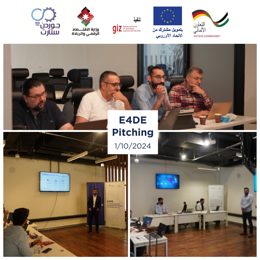 لقطات من جلسة التحكيم النهائية لمشروع (E4DE)!
تهانينا للشركات التي تأهلت للمرحلة القادمة، وللشركات التي لم يحالفها الحظ هذه المرة، استمروا في التقدم، نجاحكم على بعد خطوة من هنا! 💪
شكر من القلب للجنة التحكيم الرائعين على دعمهم وتوجيهاتهم القيمة 🙏

#giz #startups #Mentorship