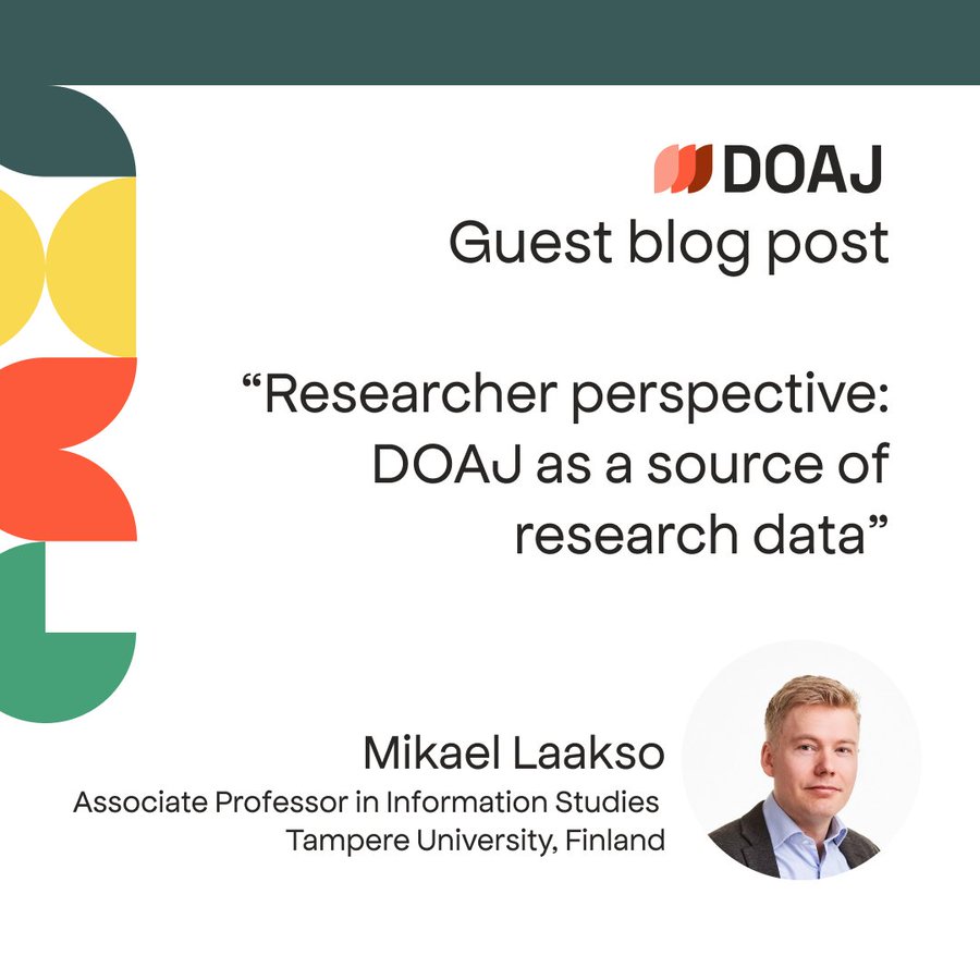 <a href="/DOAJplus/">DOAJ</a> offers free, transparent data on #OpenAccess journals, supporting #research on scholarly publishing, journal indexing &amp; preservation, while expanding its capabilities with article-level metadata.

✍️Via @mikaellaakso: shorturl.at/DazJH

#OpenScience #OpenResearch