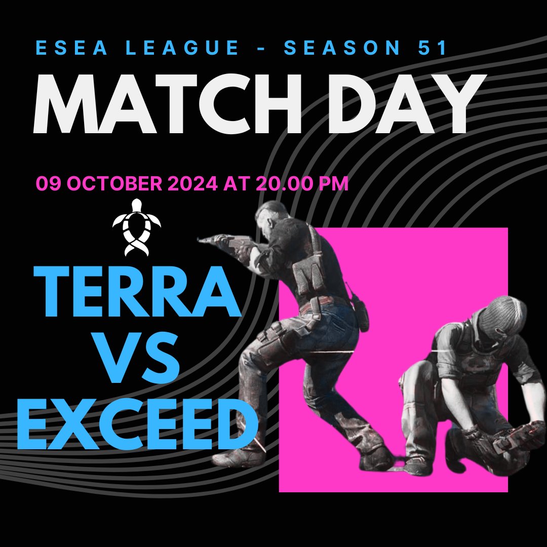 🚨 Match Day Round 2! 🚨

Terra Esports is taking on Exceed TODAY in the <a href="/ESEA/">ESEA League</a> League Season 51! ⚔️🔥 Match starts at 8 PM – let's get that win! 💪

Your support means everything to us! Let's make some noise! 🎉 #TerraEsports #ESEASeason51 #GameDay #Esports