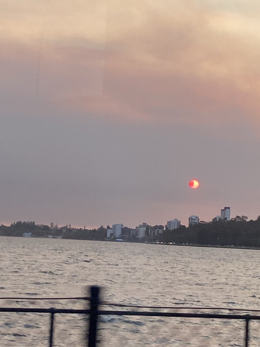 Pretty cool photo taken from the bus in #Perth tonight #sunset