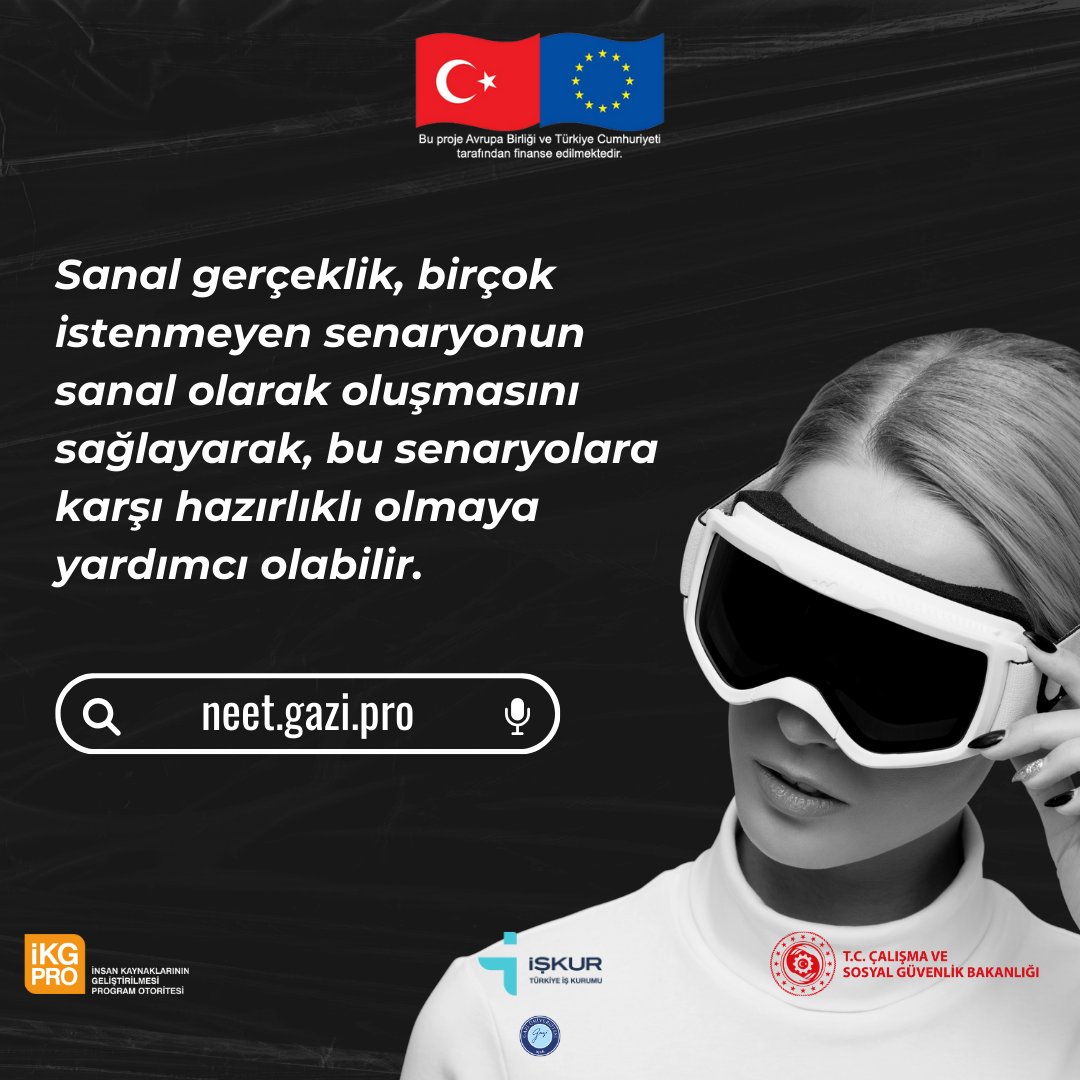 Web adresimiz:  neet.gazi.pro 

#neetpro #gaziüniversitesi #vr #sanalgerçeklik #avrupabirliği #avrupabirliğiprojesi #işkur #işkurankara #türkiyeişkurumu #ikgpro

<a href="/EUDelegationTur/">AB Türkiye Delegasyonu🇪🇺EU Delegation to Türkiye</a>
<a href="/IKGPRO/">İKG PRO</a>
<a href="/TurkiyeIsKurumu/">İŞKUR</a>
<a href="/NEET__PRO/">NEET PRO</a>
<a href="/Gazi_Universite/">Gazi Üniversitesi</a>