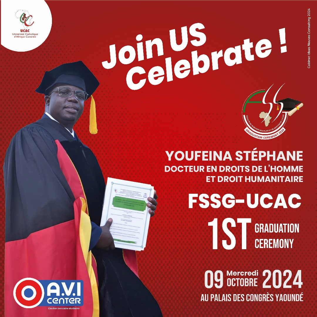 AVIcenter237's tweet photo. Ce 09 octobre 2024, au Palais des Congrès de #Yaoundé, l'@Ucac_fssg organise la première cérémonie de graduation de ses étudiants de #Licence #Master et #Doctorat .

#AVIcenter est honorée de participer aux côtés de l'#UCAC à cet important événement

#AVI #EtudesEnFrance https://t.co/xiRMsdbgM6