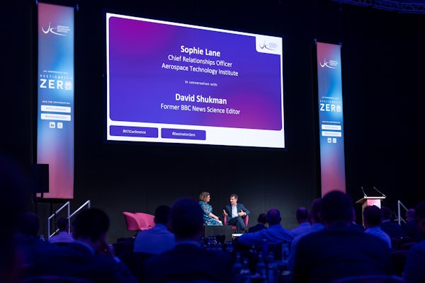 UKAeroInstitute's tweet photo. Day 2 is off to an incredible start with Former @BBCNews Science Editor @DavidShukman addressing ATI Conference with his story of reporting on climate change from around the world. 🌍
#ATIConference #DestinationZero https://t.co/NvkwIGmoJO