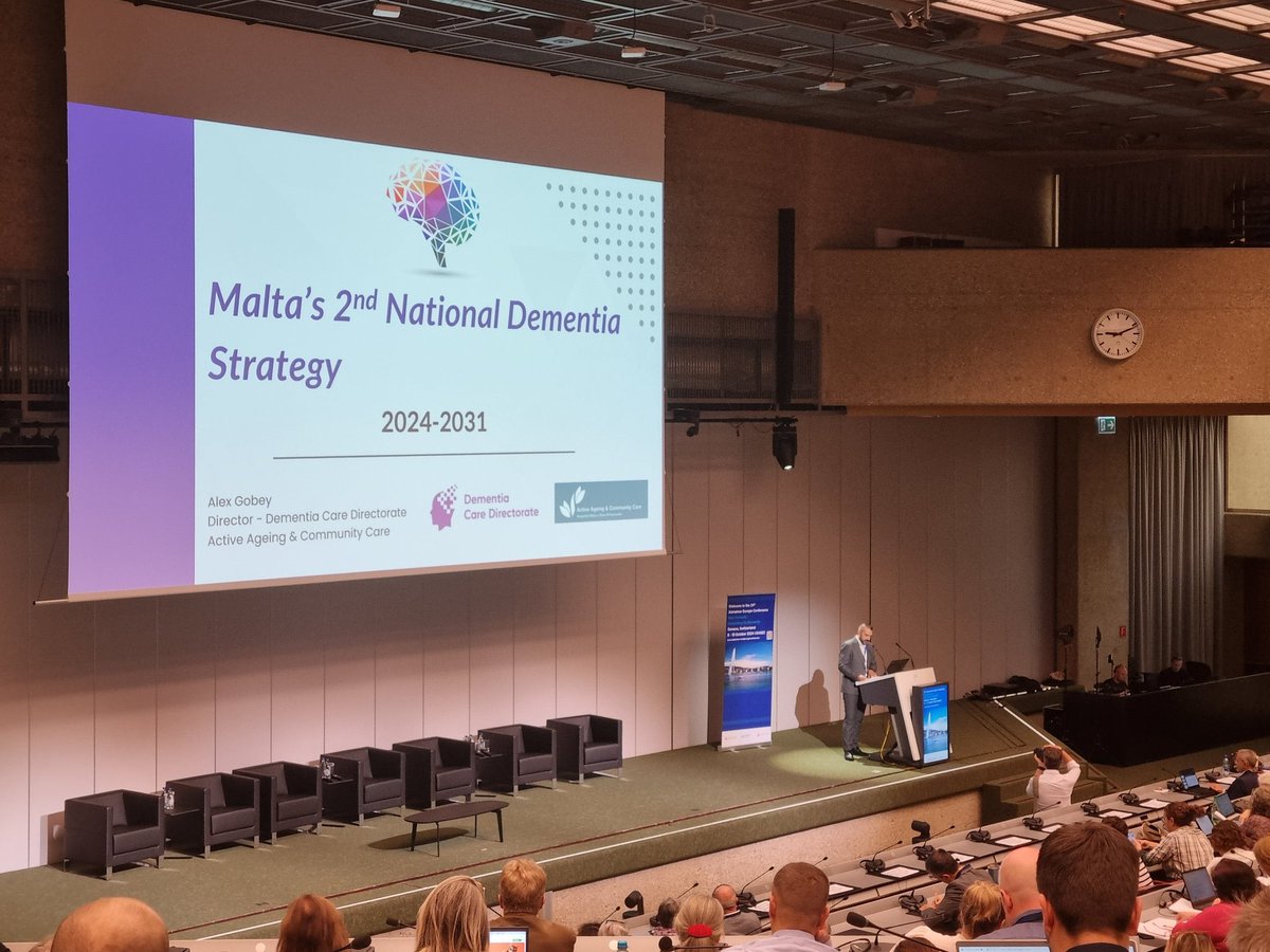 AlexGobey's tweet photo. Just presented at the Alzheimer’s Europe 34th Conference - Malta’s 2nd National Strategy on Dementia #34AEC - well done for the amazing conference @AlzheimerEurope https://t.co/6MI8tV0Jbh