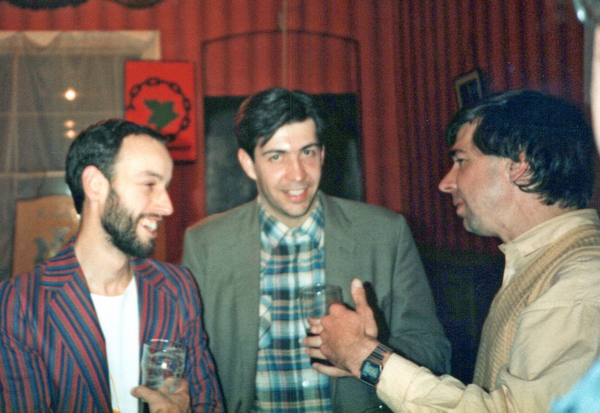 John Harrison, Topher Mills and Ifor Thomas at Cabaret 246 in 1987