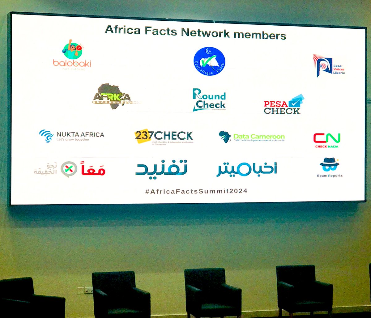 Our Digital Project Coord <a href="/DonaldTchiengue/">Tchiengue Donald</a> is attending the panafrican #AfricaFactsSummit2024 organized by <a href="/AfricaCheck/">Africa Check</a> with <a href="/FactspaceWA/">FactSpace</a> <a href="/dubawaGH/">Dubawa GHANA</a> 

This summit is an unique momentum for factcheckers of #Africa to exchange on disinformation challenges

#defyhatenow
#237Check