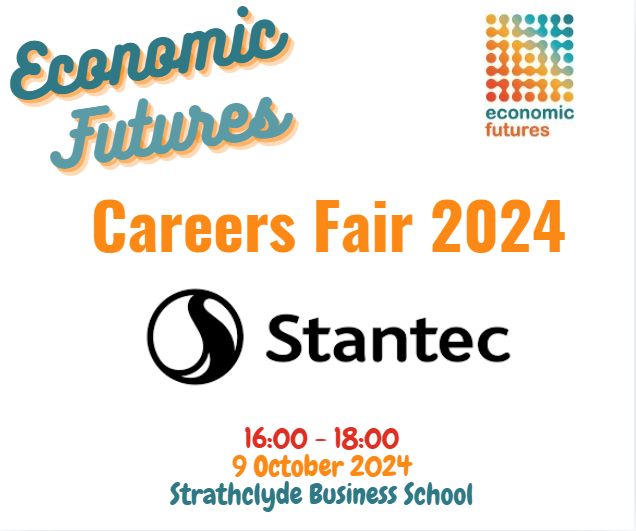 REGISTER FOR OUR 2024 CAREERS FAIR 
Join us today, 9 Oct, 4pm - 6pm  <a href="/StrathBusiness/">Strathclyde Business School</a>
Business School.  We are delighted to have <a href="/Stantec/">Stantec</a> join us.  

Sign up here: forms.office.com/e/MTAZL8ZpVw