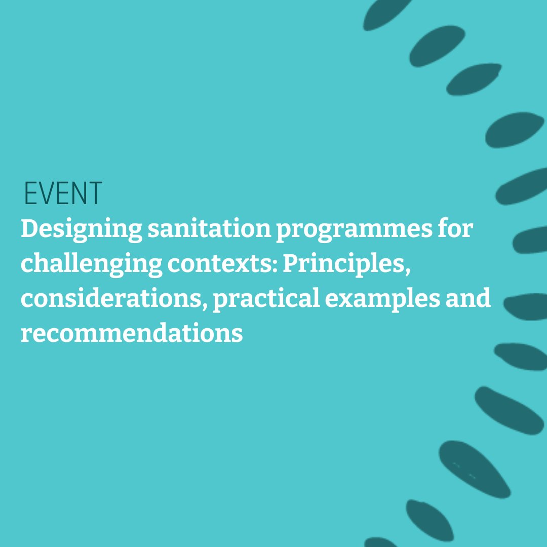 The Sanitation Learning Hub (@sanlearninghub) on Twitter photo Join us at <a href="/UNC_Water_Inst/">UNC Water Institute</a>'s Water and Health Conference! Co-convened by <a href="/WaterAidUK/">WaterAid UK 💦</a> & <a href="/UNICEF/">UNICEF</a>
💧 Date: 16 October 2024
💧 Time: 1.30pm-3pm (EDT)
💧 Location: Windflower
Register to attend online: buff.ly/3ZWci1S Join us at <a href="/UNC_Water_Inst/">UNC Water Institute</a>'s Water and Health Conference! Co-convened by <a href="/WaterAidUK/">WaterAid UK 💦</a> & <a href="/UNICEF/">UNICEF</a>
💧 Date: 16 October 2024
💧 Time: 1.30pm-3pm (EDT)
💧 Location: Windflower
Register to attend online: buff.ly/3ZWci1S