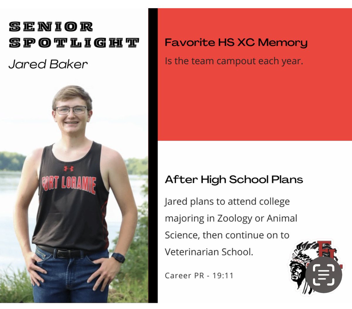 FortLoramie_XC's tweet photo. SCAL Championship Week with FLXC Senior Spotlights. Marie Ballas &amp; Jared Baker are 6 yr members of FLXC. Each has embraced living the runners lifestyle, striving to do the little things that make a big difference. Thanks for being part of FLXC. Good luck at SCAL. @LoramieRedskins https://t.co/tifaEiBOvr