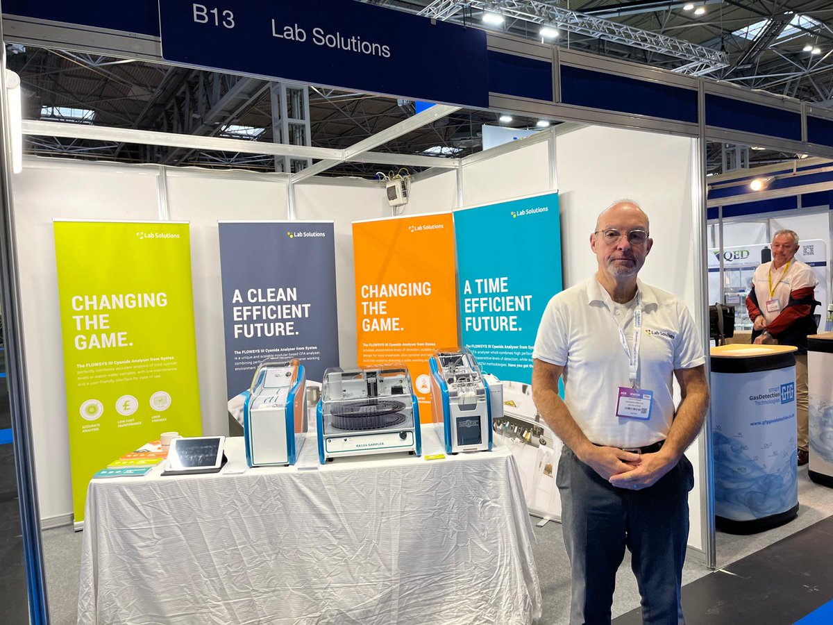 Labsoln's tweet photo. Raring &amp; ready to go at this years WWEM 2024 exhibition at the Birmingham NEC.

Make sure you come &amp; speak to Lab Solutions about the Systea Flowsys III at stand B13.

#WWEM #WWEM2024 #ChangingTheGame #CyanideAnalysis #LabSollutions https://t.co/ne1iIrH2ST