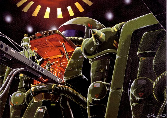 littlemucha2017's tweet photo. ( ﾟ∀ﾟ)ﾉ おはよー☕️

Illustration: Kunio Okawara🤖Mobile Suit Gundam （📺1979） https://t.co/CvIt883tmZ