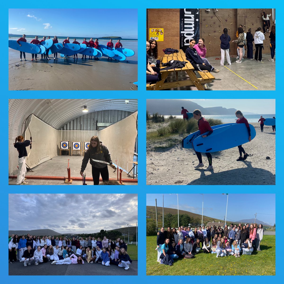 Well done to all the Transition Year’s who enjoyed excellent adventure activities in Achill Adventure Centre in August. Thank you to Ms. O’Reilly, Ms. Fusciardi, Ms. Keegan, Ms. Moore, Ms. Mayne and Mr. Kane for accompanying them. It was a a great success. 🏄‍♀️😃