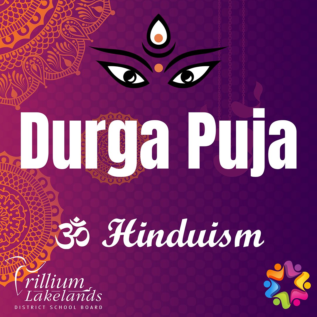 A happy and joyous Durga Puja to our Hindu community! The festival marks the victory of Goddess Durga in her battle against the demon Mahishasura, symbolizing the victory of good over evil. It is also celebrated as a harvest festival. #TLDSBfamily