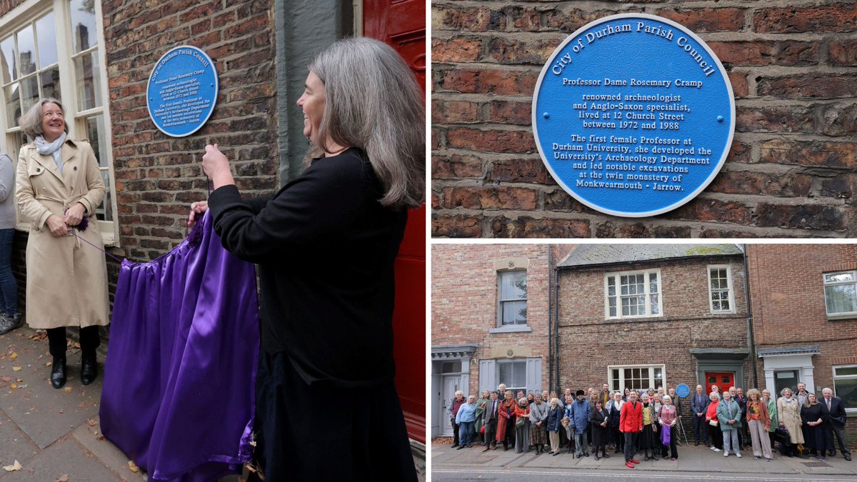 durham_uni's tweet image. The late Professor Dame Rosemary Cramp, a founder of @ArcDurham and our first female professor, has been honoured by the City of Durham Parish Council with a blue plaque at her former Church Street home. 

Discover more 👉 brnw.ch/21wNB9y