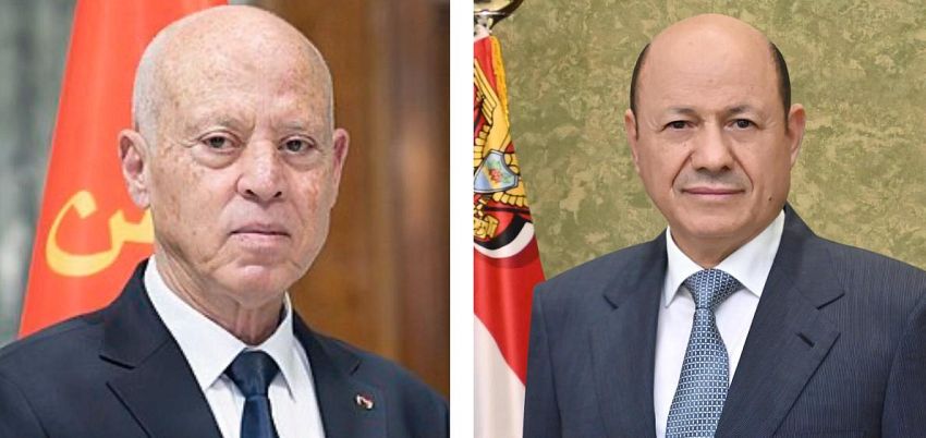 YemPresidential's tweet photo. فخامة الرئيس الدكتور رشاد محمد العليمي @PresidentRashad رئيس مجلس القيادة الرئاسي يهنئ الرئيس التونسي بمناسبة فوزه بولاية رئاسية جديدة
#مجلس_القيادة_الرئاسي https://t.co/yhDvkNp4Fi