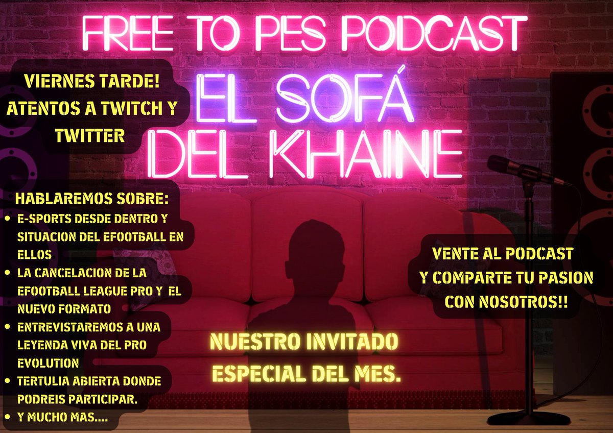 SEGUIMOS CON INVITADOS TOP!! ESTE VIERNES VENDRA ALGUIEN MUY QUERIDO POR LA COMUNIDAD Y REFERENCIA DE LA COMUNIDA A NIVEL MUNDIAL!  
NO TE LO PIERDAS! 

TWITCH.TV/ELKHAINE

 VIERNES TARDE VOLVEMOS CON TU PODCAST MENSUAL!

SABRIAS DECIRNOS QUIEN ES EL INVITADO????? DEJALO ⬇️