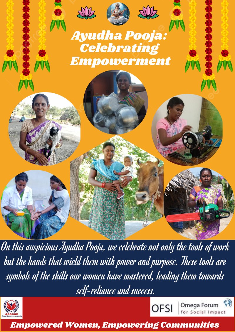 ASSCOD_Chennai's tweet image. @asscod On Ayudha Pooja, we celebrate women who wield tools with purpose and power! Empowered Women, Empowering Communities! 💪✨ #AyudhaPooja #WomenEmpowerment #ToolsOfChange