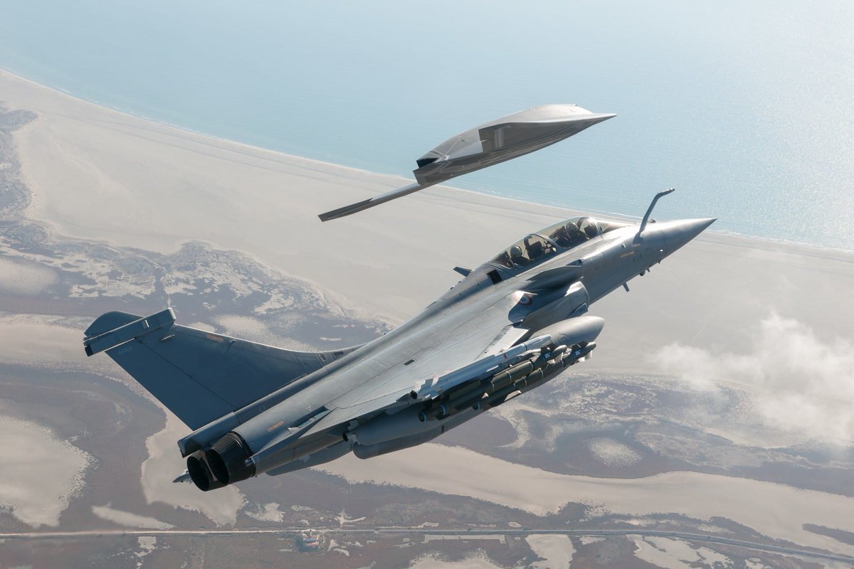 ObsDelphi's tweet photo. 🇫🇷Le Rafale F5 sera accompagné d'un drone de combat, c'est dingue.

À l'ère de la guerre électronique, notre Armée de l'Air bénéficiera de la meilleure technologie pour intervenir sur les théâtres d'opérations, c'est un énorme bond en avant.

L'excellence à la française 🤌🇫🇷 https://t.co/7iKvSx432k