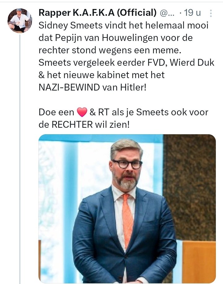 Hoe heet die kwakdoos ook al weer die PVV en FvD-stemmers de gaskamer in wilde hebben, Wilders 500 bakstenen op zijn hoofd wenste en Volkert opriep Baudet te vermoorden? Doe een retweet als je het antwoord weet!!