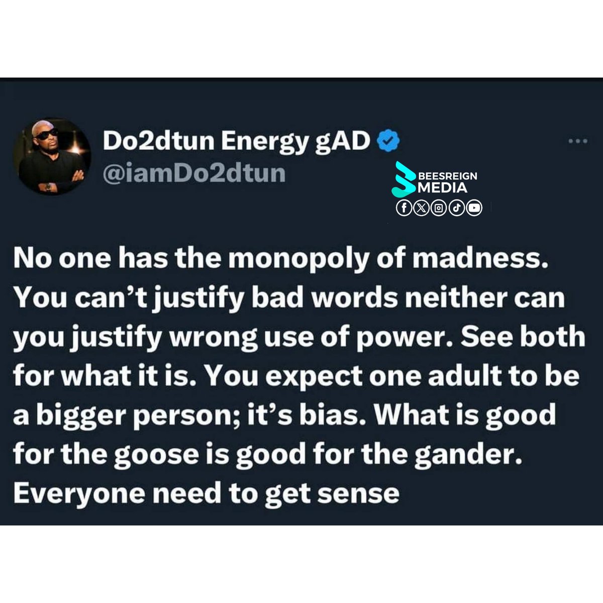 beesreignmedia's tweet photo. "Everyone need to get sense"- OAP Dotun reacts to people claiming Burna Boy misused power.
#beesreignmedia #dotun #burnaboy #speeddarlington #power #arrest https://t.co/92HduwEHJc