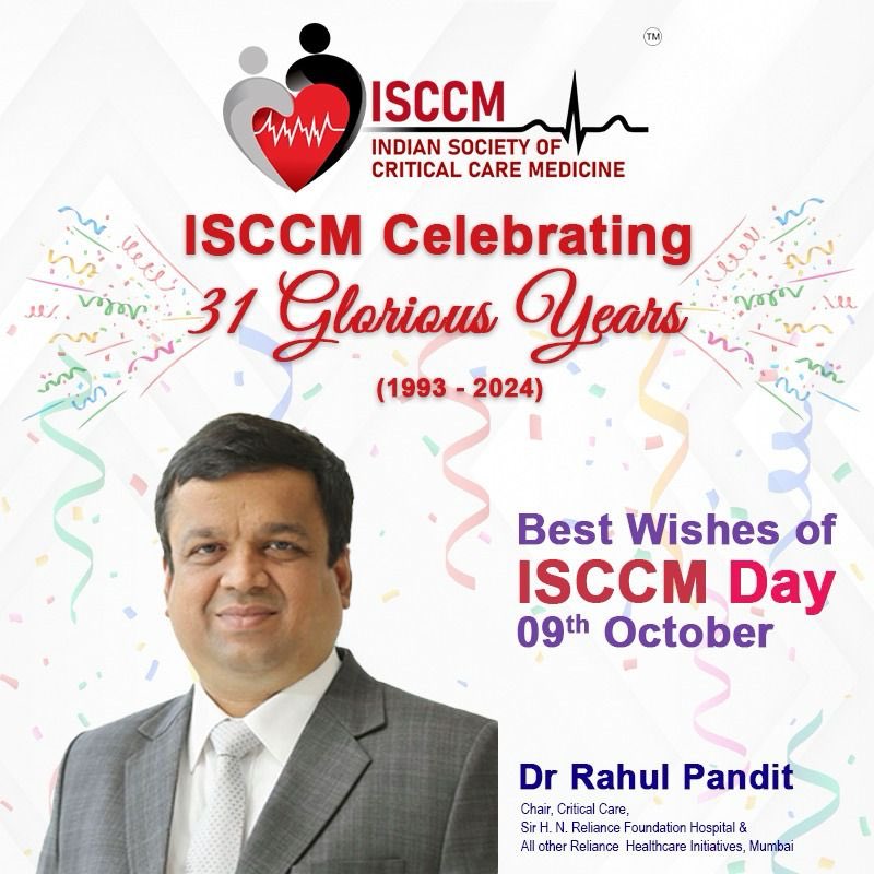 Indian Society of Critical Care Medicine completed 31 Glorious years.