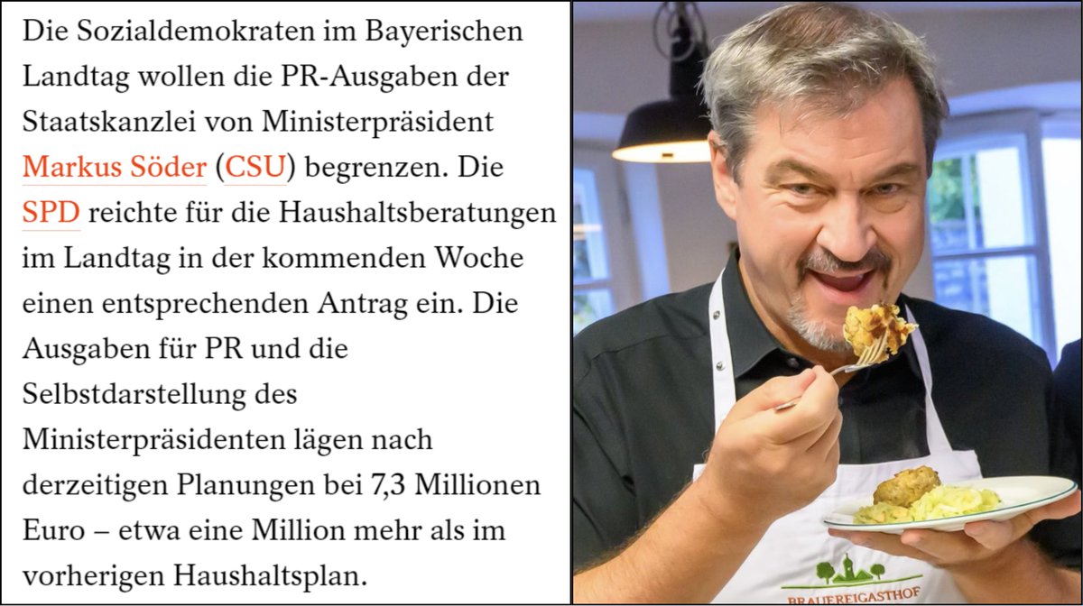 Wann werden dem Food-Blogger und Hobby-Ministerpräsidenten endlich die Mittel gekürzt?