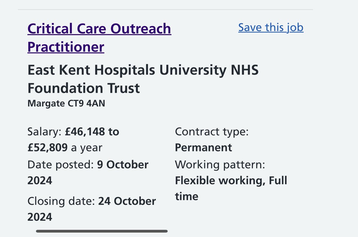 An amazing opportunity to join the Critical Care Outreach Team in QEQM, Margate for EKHUFT. This team is expanding and aligns to the deteriorating patient workstream.