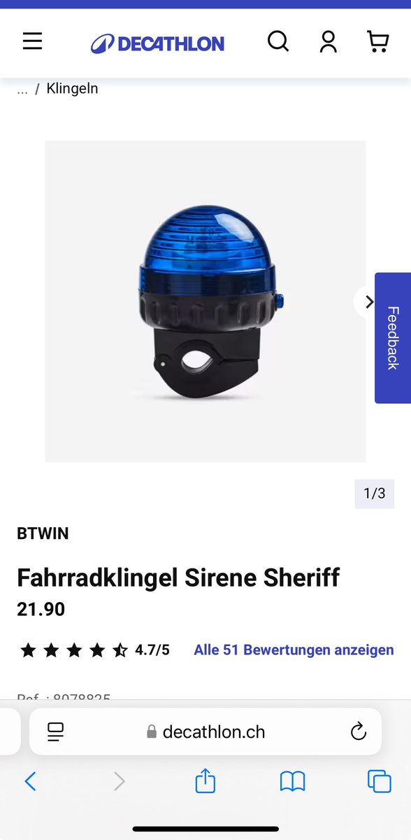 middleway2507's tweet photo. @StadtpolizeiZH darf dieses Produkt von Decathlon am Fahrrad angebracht werden? https://t.co/68t8nwRikj