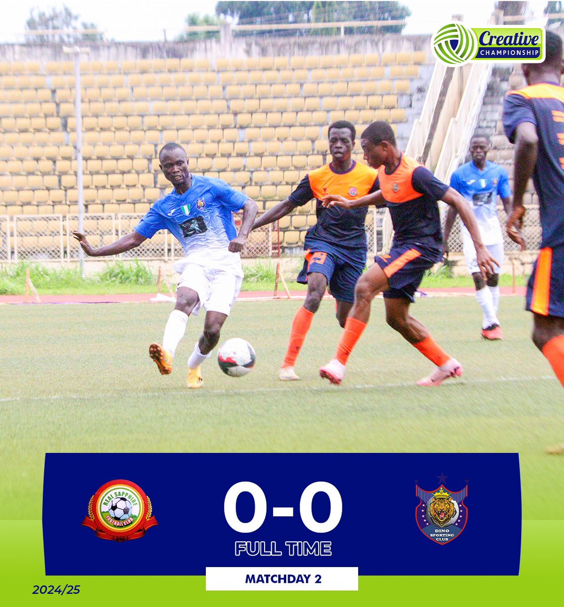 TCC_League's tweet photo. Real Sapphire and Dino share the spoils in the seasonβs first goalless draw.
#TCCLeague25 #RESDSC https://t.co/sGz5uTaaK1