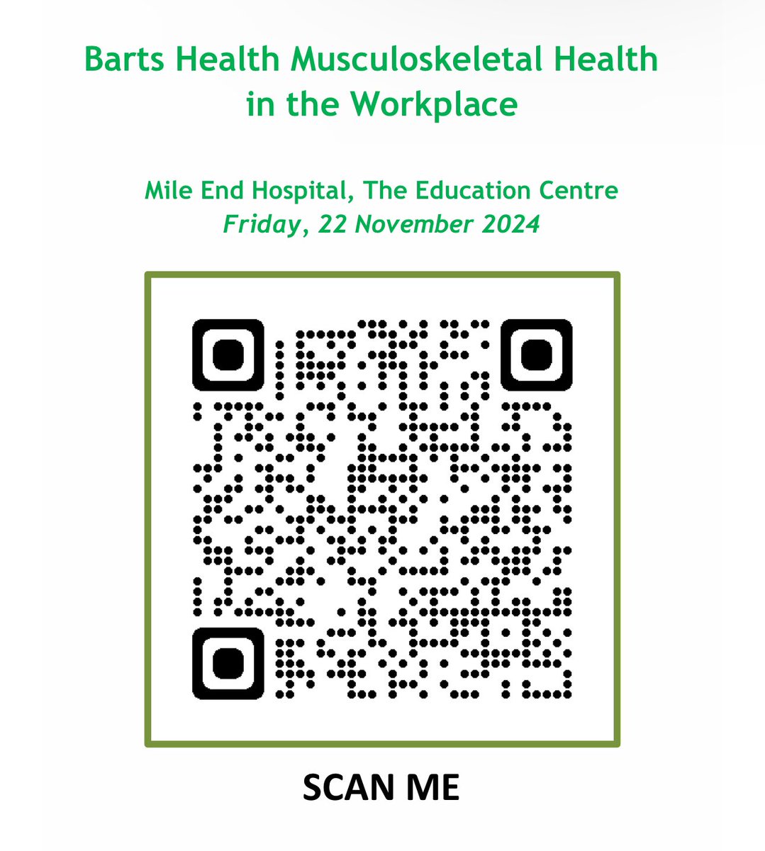 Join us at the Musculoskeletal Health in the Workplace Conference 2024! Learn from top experts, dive into Pilates &amp; mindfulness sessions and explore our epic exhibition area! Free goodie bags and lunch included. #MSK2024 booking.bartshealth.nhs.uk/courses/detail….
